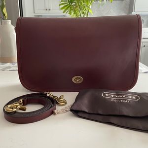 Vintage Coach Convertible Clutch #9635 Burgundy